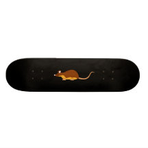 Ratón del mascota. Marrón, Tan. Monopatin