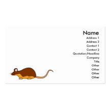 Ratón del mascota. Marrón, Tan. Tarjetas De Negocios