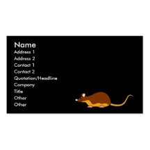 Ratón del mascota. Marrón, Tan. Tarjeta De Visita