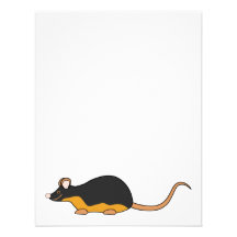Ratón del mascota. Tan. negro Anuncio Personalizado