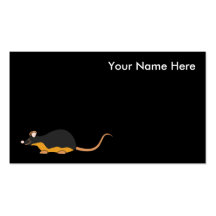Ratón del mascota. Tan. negro Plantilla De Tarjeta Personal