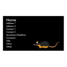 Ratón del mascota. Tan. negro Plantillas De Tarjeta De Negocio