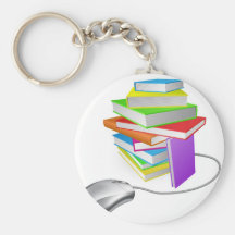 Ratón del ordenador de la pila de libro llaveros personalizados