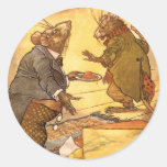 Ratón del país del vintage, la fábula de Esopo del Pegatina
