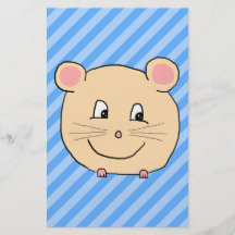 Ratón en rayas azules flyer personalizado
