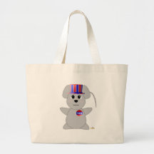 Ratón gris de votación Huggable Bolsa De Mano