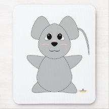 Ratón gris Huggable Alfombrilla De Ratones