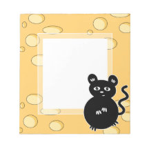 Ratón lindo ese queso suizo del emmental de los am blocs de papel