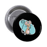 ratón marrón feliz lindo pin