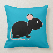 Ratón negro almohada