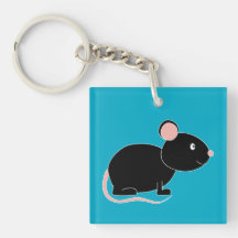 Ratón negro llaveros