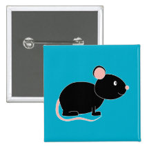 Ratón negro pin