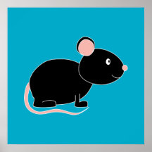 Ratón negro poster