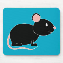 Ratón negro tapete de ratón