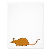 Ratón rojo del mascota del color del uno mismo invitacion personal 