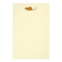 Ratón rojo del mascota del color del uno mismo papeleria de diseño