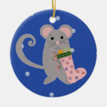 Ratón rosado del navidad ornamentos de navidad