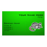 Ratón verde tarjetas de visita