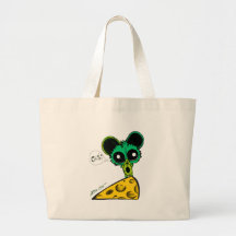 Ratón y queso de Chibi del animado Bolsa Lienzo