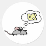 Ratón y queso pegatinas  