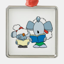 Ratones lindos de Caroling del navidad Ornamento Para Reyes Magos