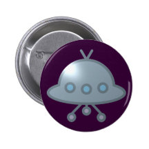 Raumschiff fliegende Untertasse UFO flying saucer Button