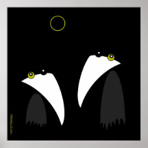 Raving Ravens - Lunar Eclipse Poster