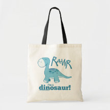 RAWR soy un bolso del Diplodocus del dinosaurio Bolsa De Mano