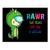 RAWR TARJETA POSTAL