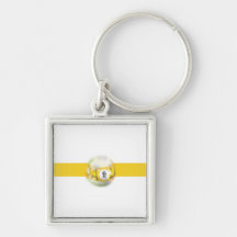 Raya amarilla de 9 bolas llavero personalizado