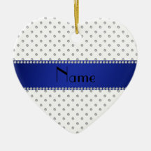 Raya azul personalizada de los diamantes blancos c adorno