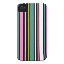 Raya blanco anaranjado del rosa del verde azul Case-Mate iPhone 4 protectores