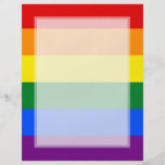 Raya de la bandera del arco iris del orgullo gay d flyer a todo color