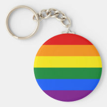 Raya de la bandera del arco iris del orgullo gay d llaveros personalizados