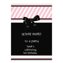 Raya del blanco del rosa del negro de las invitaci comunicado personal  