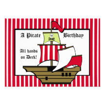 Raya del rojo del viaje del barco pirata anuncio