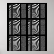 Raya mezclada del estilo negro y blanco del poster
