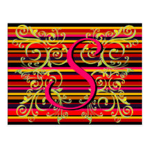 Raya multicolora adaptable del Flourish Tarjetas Postales
