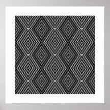 Raya negra y blanca del poster del estilo del diam