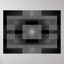 Raya profunda blanca negra del poster