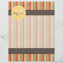 Raya roja con monograma tarjetas informativas