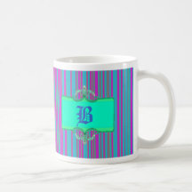 Rayado con monograma taza de café