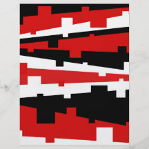 Rayado geométrico rojo tarjeta publicitaria
