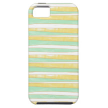 Rayas amarillas y verdes iPhone 5 Case-Mate protector