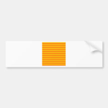Rayas amplias horizontales - naranja y ámbar pegatina de parachoque