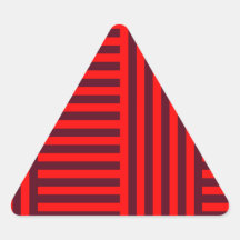 Rayas amplias simples de V&H - rojas y escarlata o Pegatinas Trianguladas Personalizadas