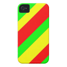 Rayas anchas de Rasta iPhone 4 Funda