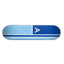 Rayas azules y blancas; Rayado Tablas De Patinar