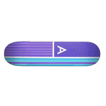 Rayas azules y púrpuras patín personalizado