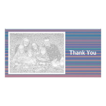 Rayas coloreadas 02 tarjetas con fotos personalizadas